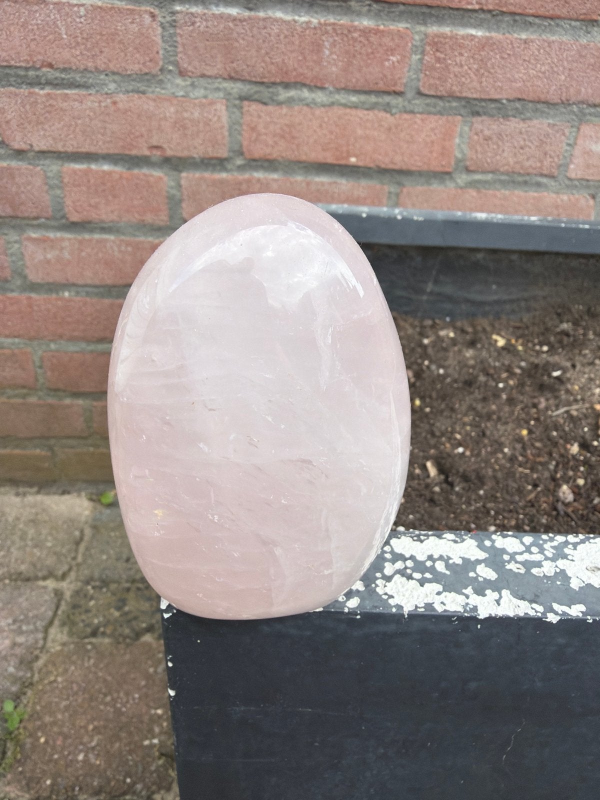 Grote Rozenkwarts Ei - Decoratie of Spiritueel Gebruik, Ophalen, Mineraal