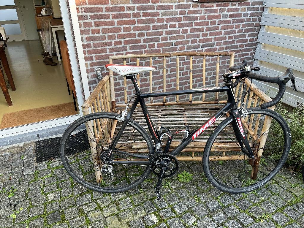 Time Fluid Ride Carbon Racefiets - Campagnolo 2x9 speed, Fietsen en Brommers, Gebruikt, Carbon, Velgrem, Meer dan 20 versnellingen