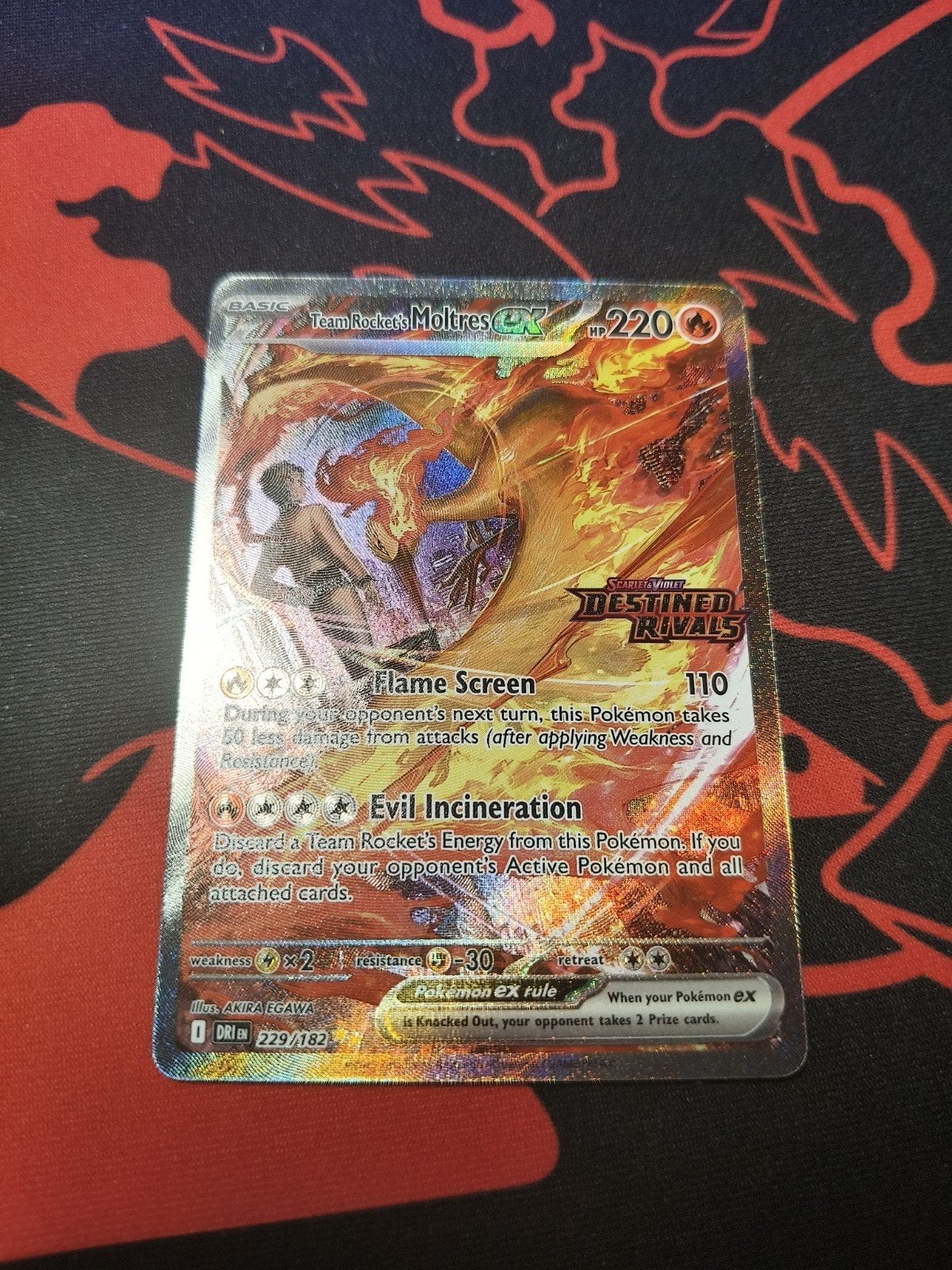 Team Rocket's Moltres ex 229/182 "stamped"  Destined Rivals, Ophalen of Verzenden, Zo goed als nieuw
