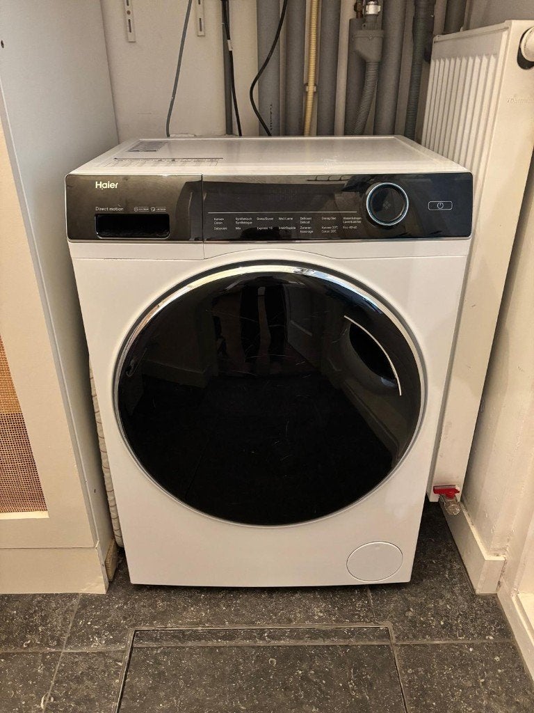Haier wasmachine HWD80-B14979, Ophalen, Gebruikt, 1200 tot 1600 toeren, 85 tot 90 cm