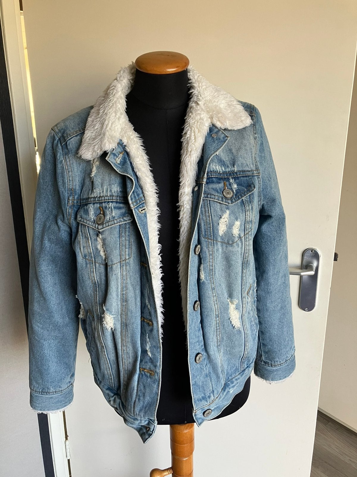 Super leuk spijkerjack mast 38 van Denim&Co koopje, Ophalen of Verzenden, Zo goed als nieuw, Blauw