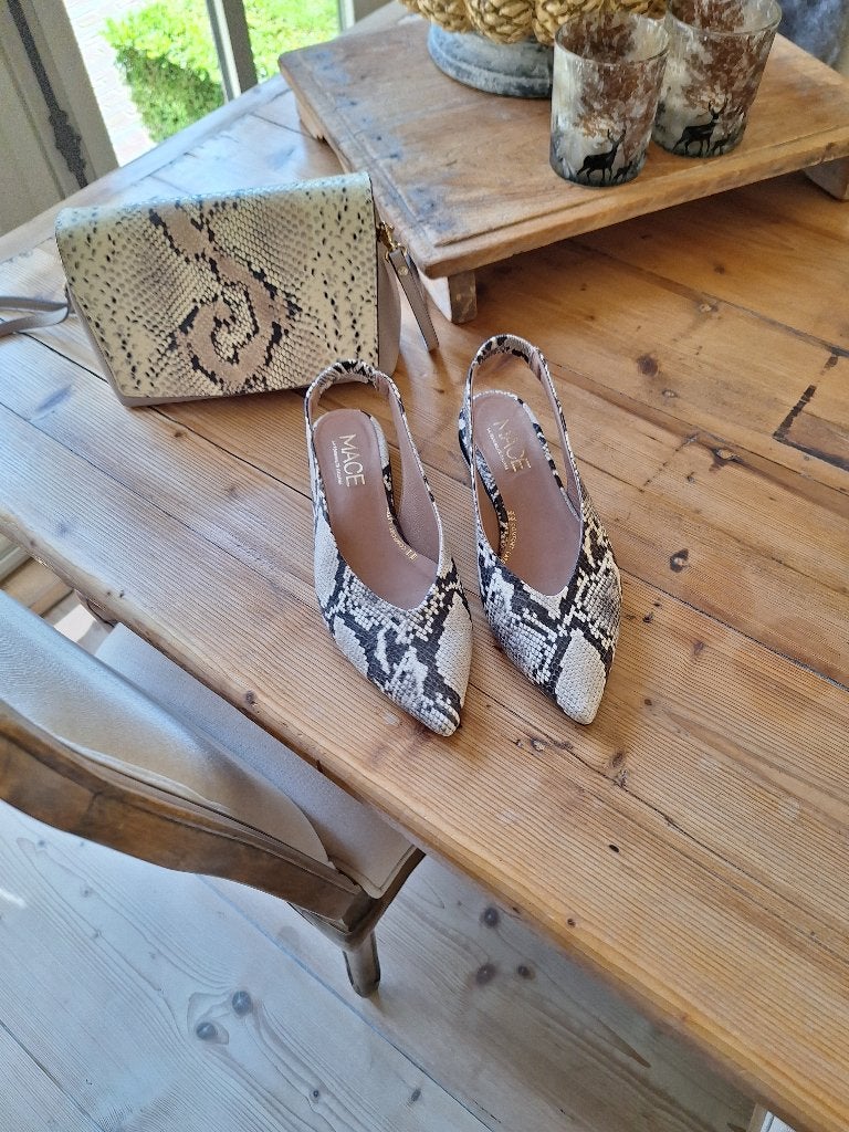 Leer Schoudertasje + Bijpassende Pumps, Overige merken, Overige kleuren, Verzenden, Zo goed als nieuw