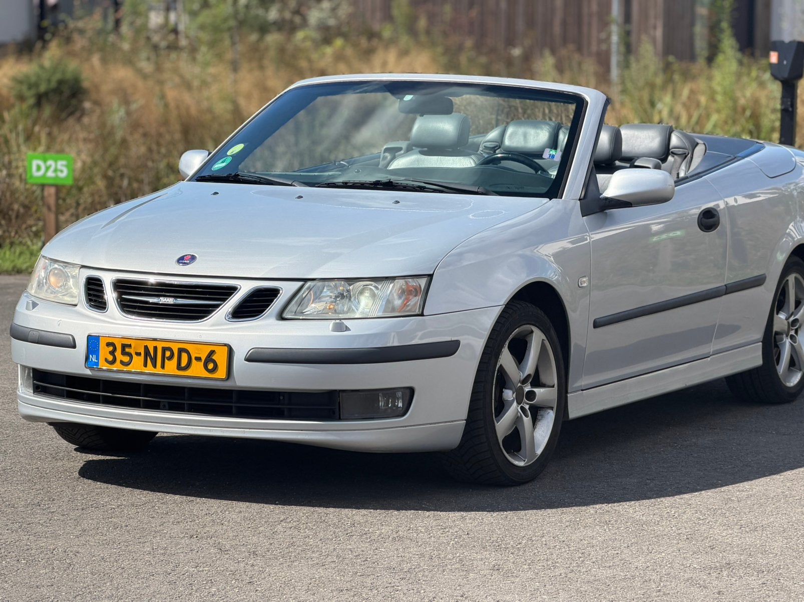 Saab 9-3 2.0 T Cabrio 2004 Grijs, Auto's, Voorwielaandrijving, 1998 cc, Sound system, 4 cilinders