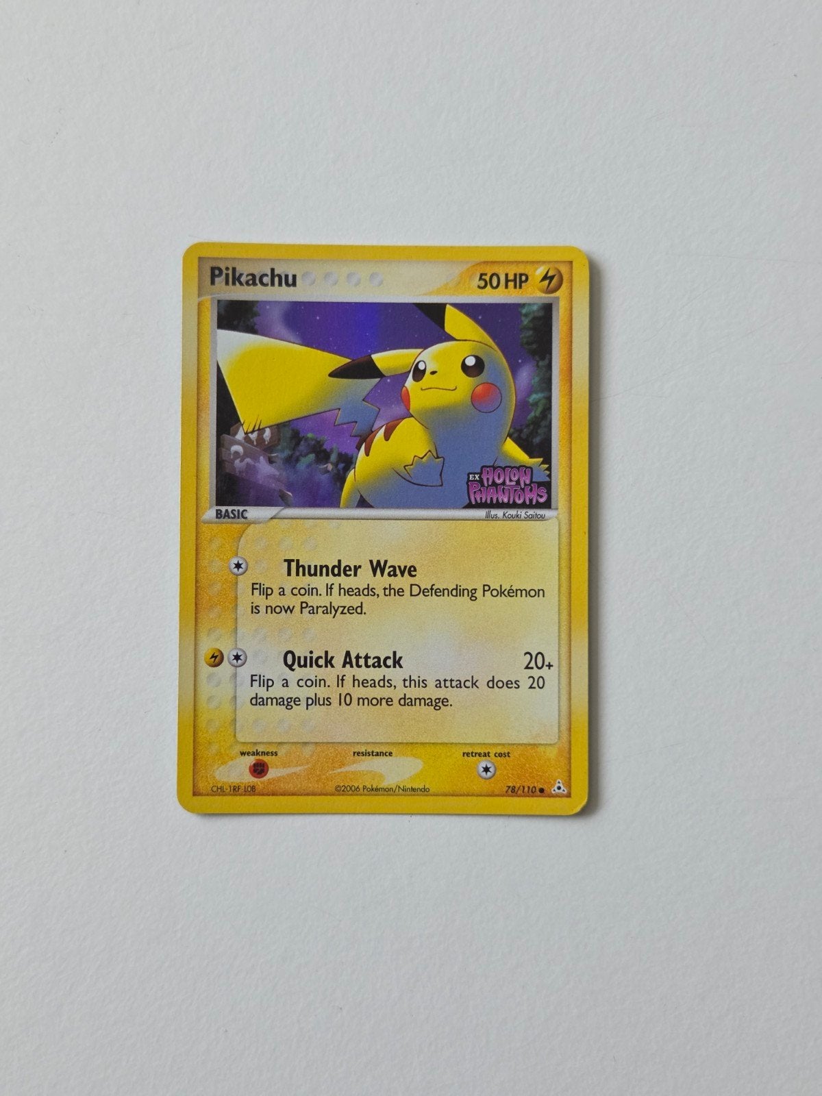 Pikachu - HP 78, Ophalen of Verzenden, Zo goed als nieuw, Losse kaart, Foil