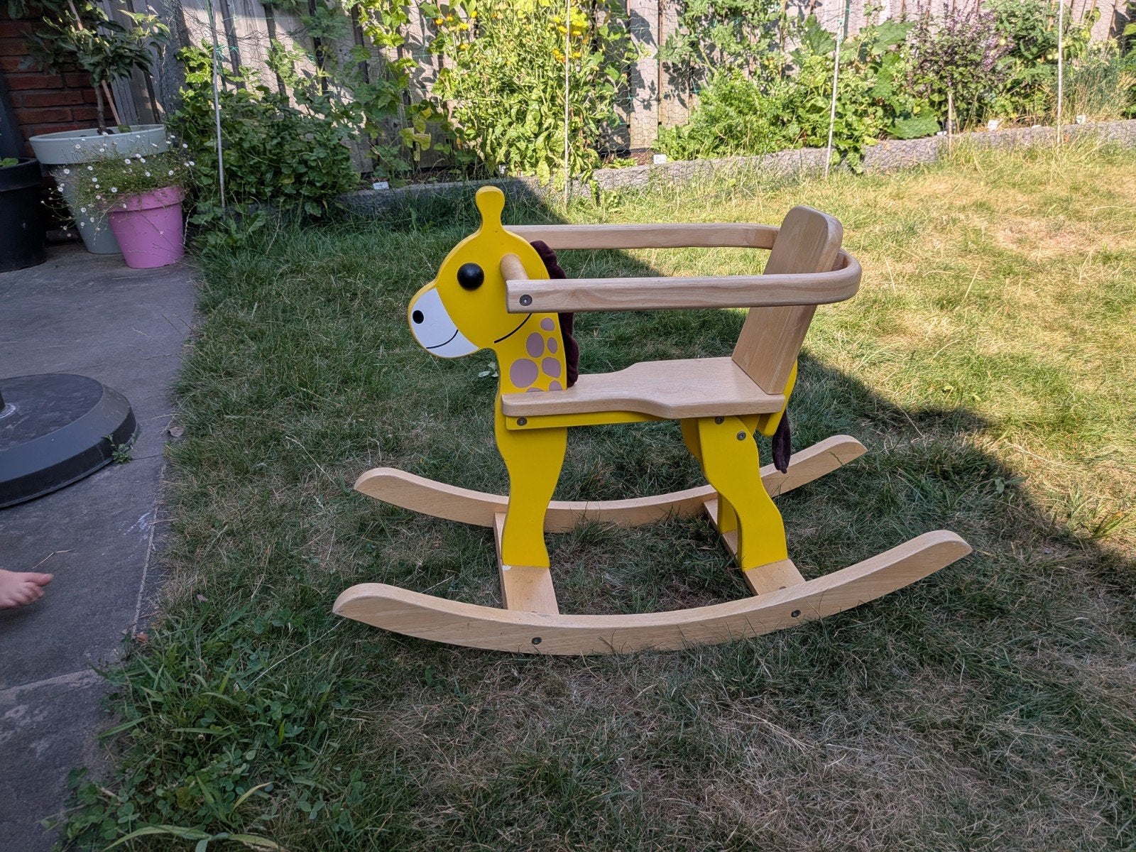 Hobbelpaard Giraffe - Houten Schommelpaard voor Kinderen, Ophalen, Zo goed als nieuw, Jongen of Meisje