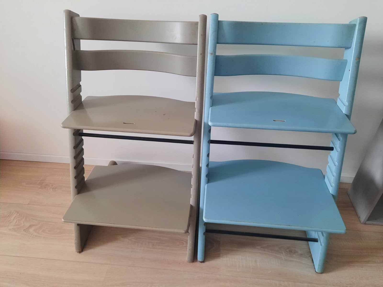 Stokke Tripp Trapp meegroeistoel - blauw en grijs, Kinderen en Baby's, Ophalen, Meegroeistoel, Aanschuifbaar