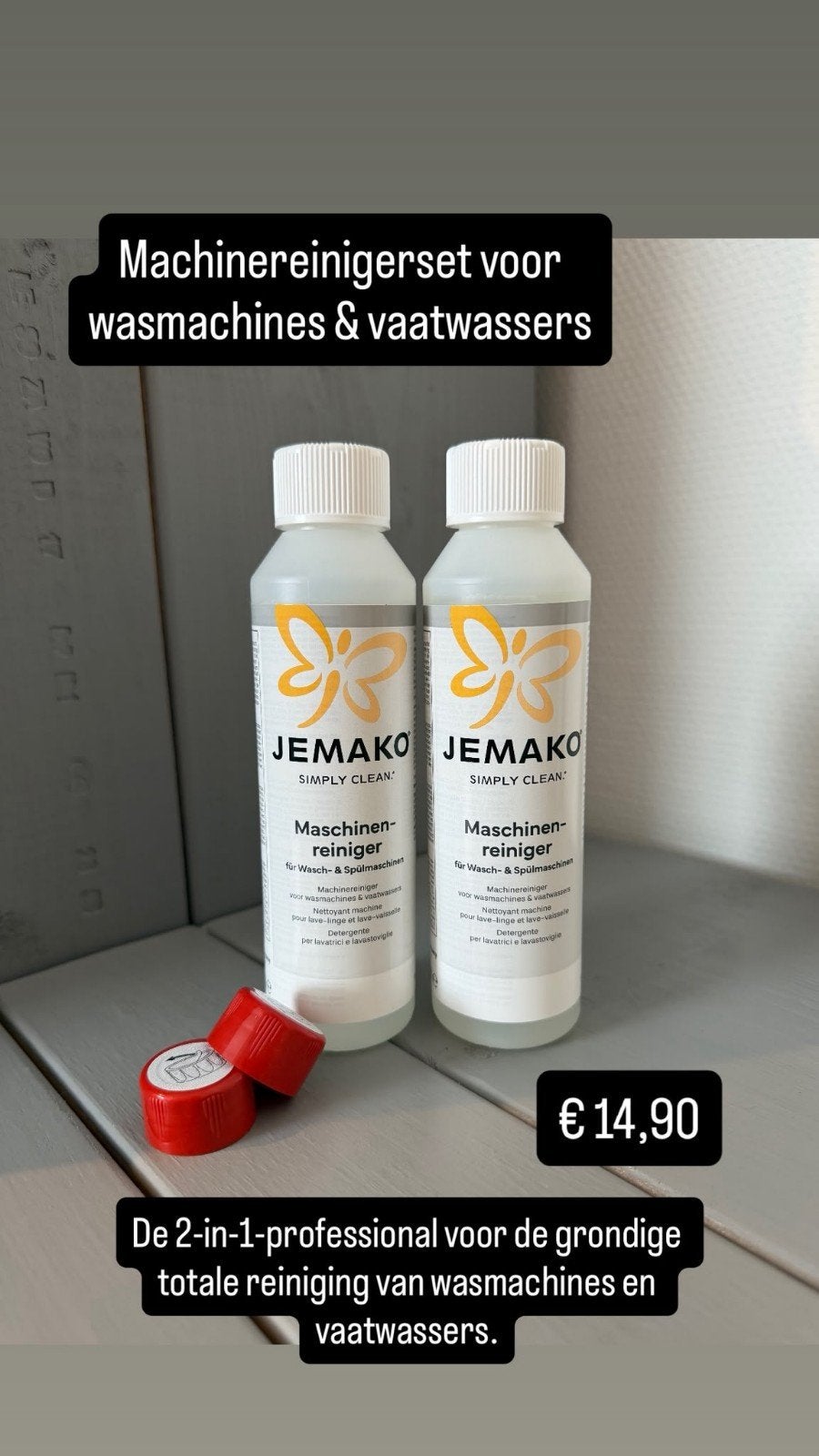 JEMAKO Machinereiniger voor wasmachines & vaatwassers, Ophalen of Verzenden