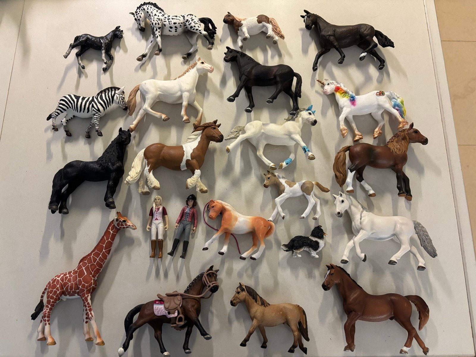 Grote collectie Schleich paarden en andere dieren, Verzamelen, Dierenverzamelingen, Ophalen of Verzenden, Zo goed als nieuw, Paard