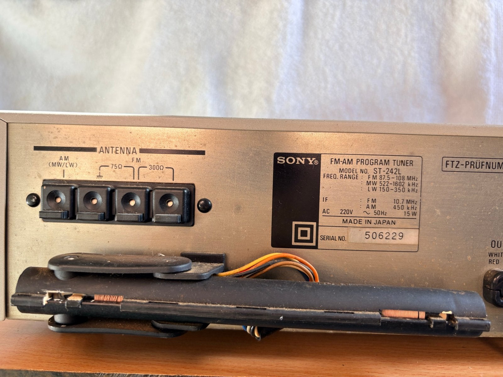Sony ST-242L FM-AM Program Tuner - Vintage Hifi, Audio, Tv en Foto, Ophalen, Gebruikt, Analoog