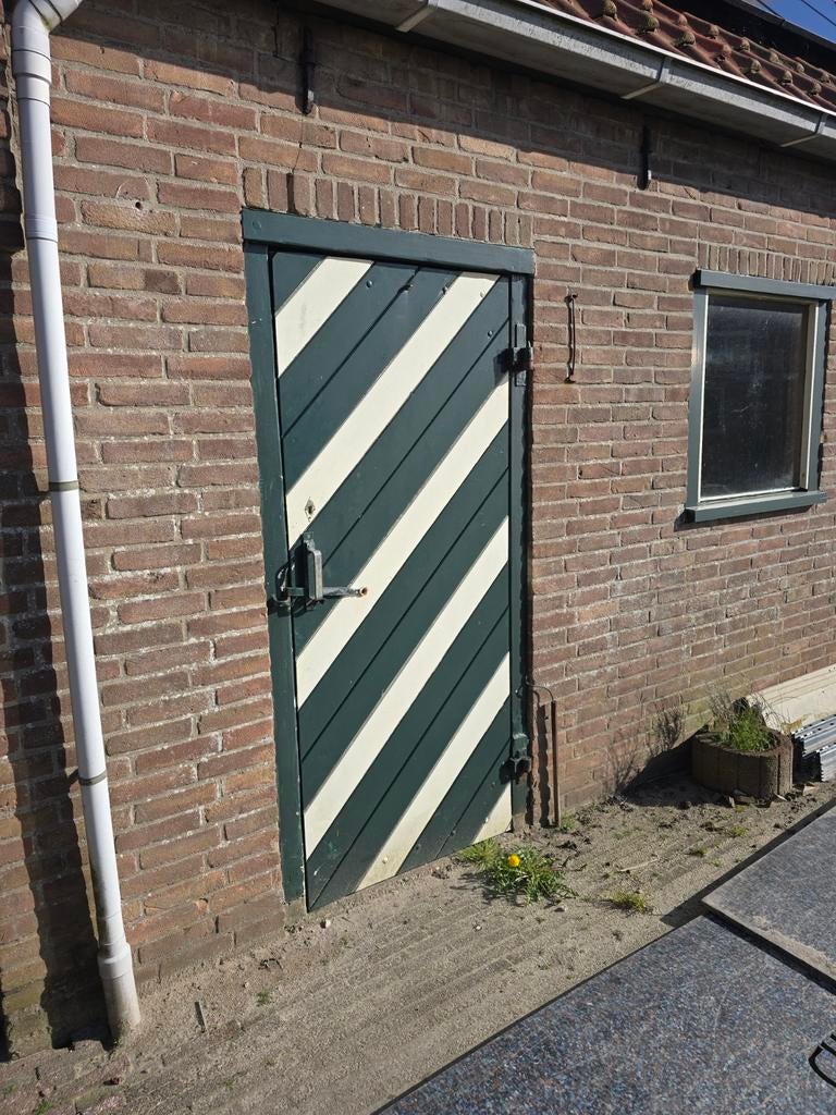Houten loopdeur met kozijn - 1000x2090mm, Ophalen, Gebruikt, 80 tot 100 cm, Buitendeur
