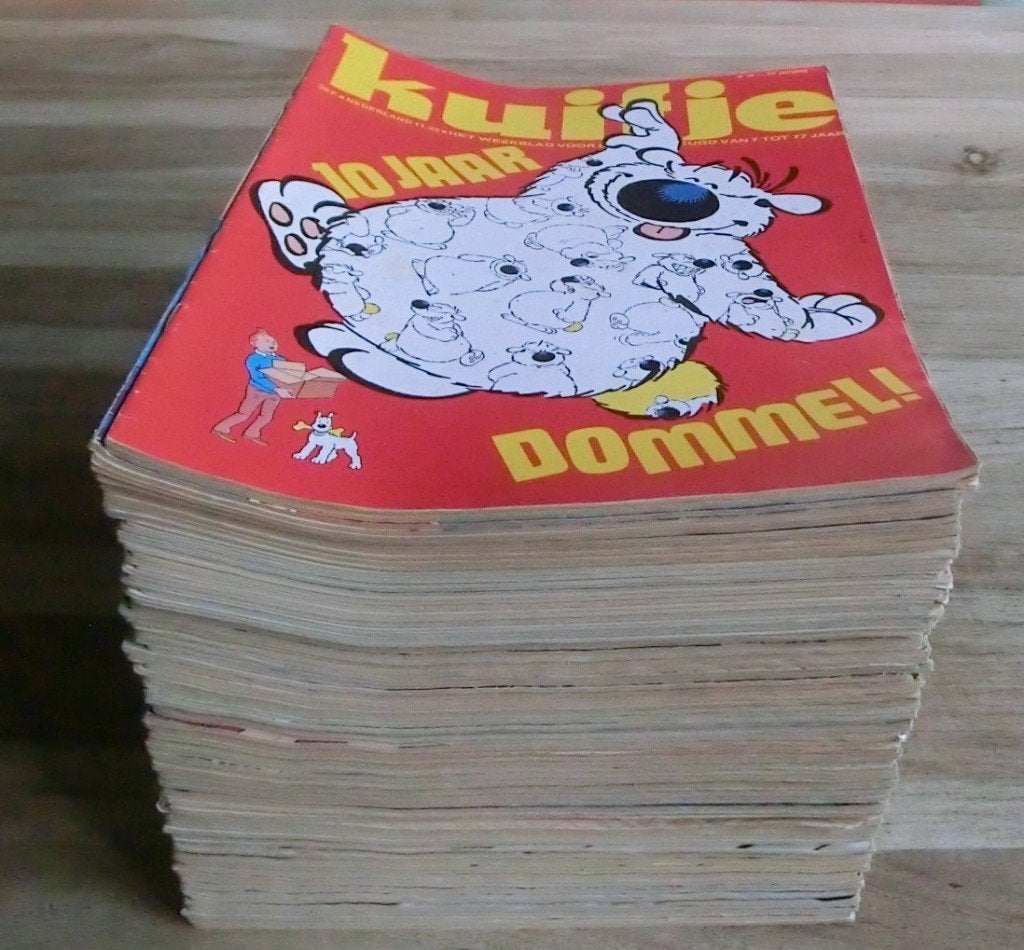 Partij van ruim 90 Kuifje tijdschriften, Boeken, Stripboeken, Meerdere stripboeken, Ophalen of Verzenden, Gelezen