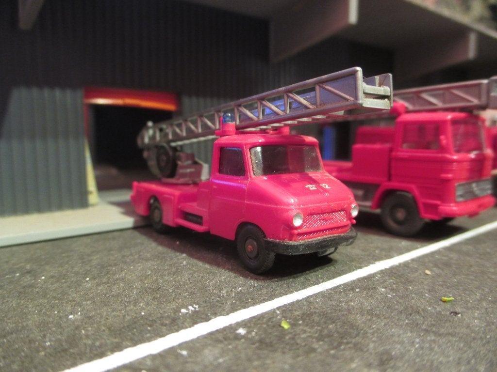 1960-1965 Opel Blitz - Wiking 602/1-1 Brandweer ladderwagen, Ophalen of Verzenden, Gebruikt, Bus of Vrachtwagen, Wiking
