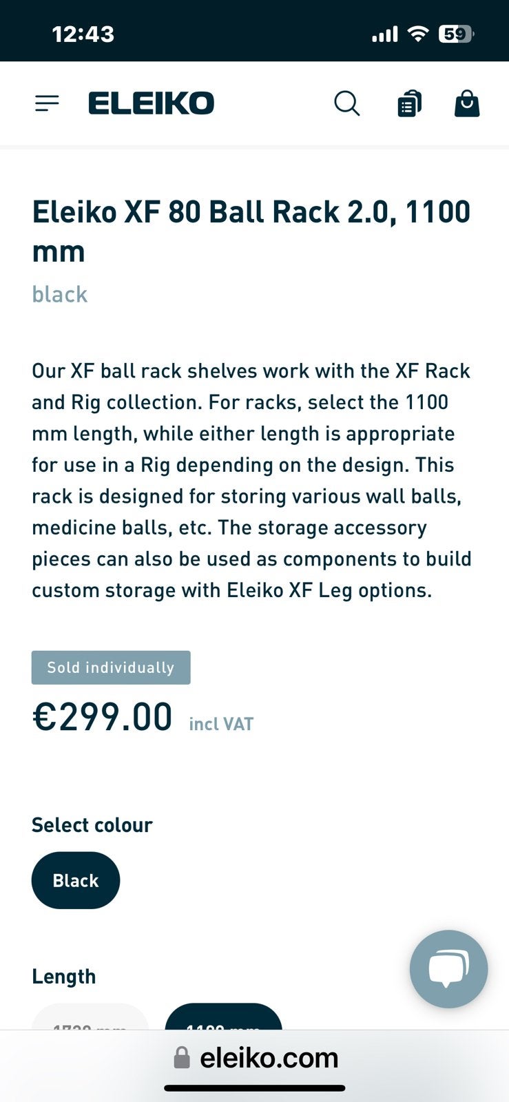 Eleiko xf80 ball rack ballen  rek voor eleiko kooi, Eleiko, Xf80, Ophalen of Verzenden, Zo goed als nieuw