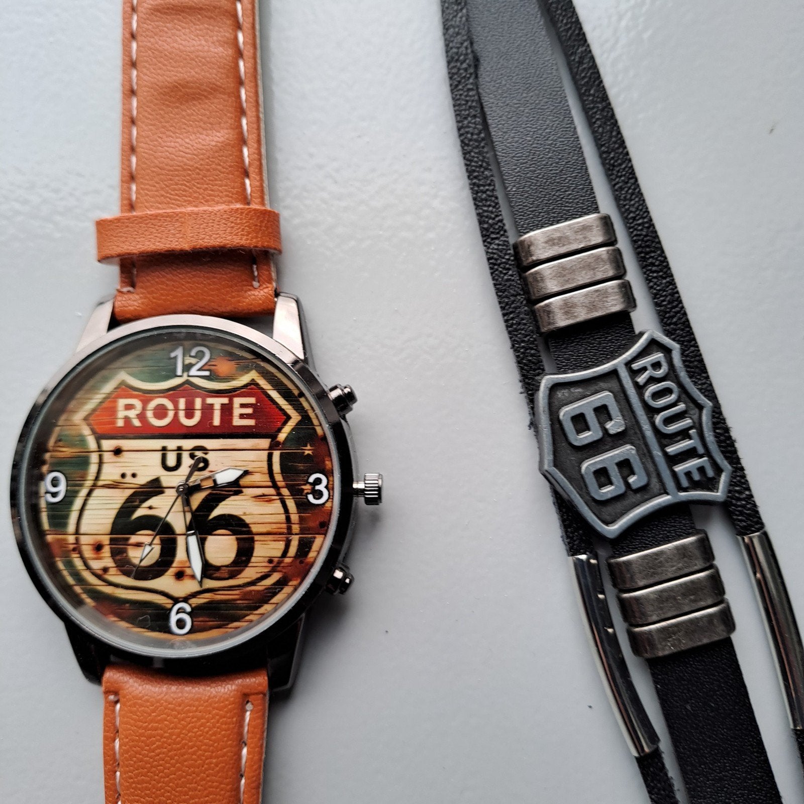 Route 66 Polshorloge + armband route 66, Ophalen, Nieuw