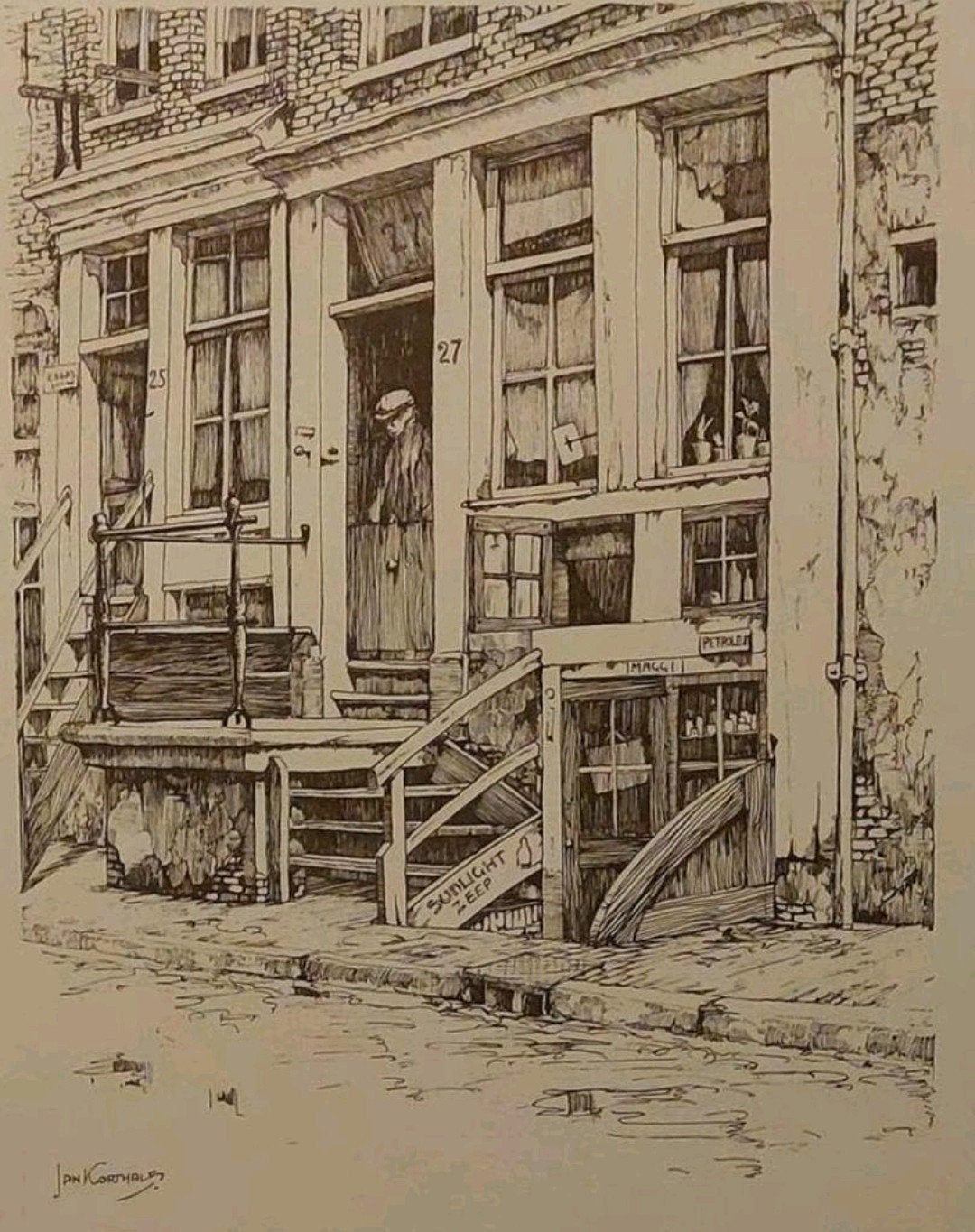 Binnen Dommersstraat ... Amsterdam ... Jan Korthals ..., Ophalen of Verzenden