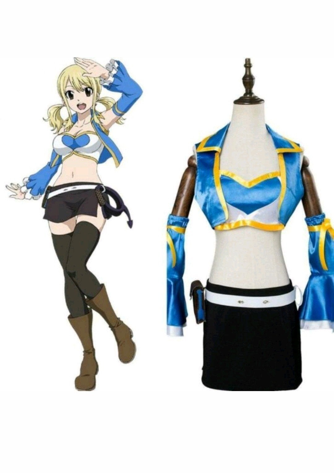 Fairy Tail Lucy Heartfilia Cosplay Kostuum, Ophalen of Verzenden, Nieuw, Pak of Jurk