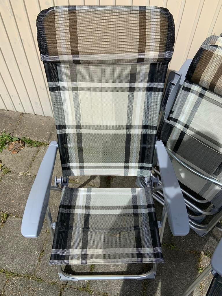 5 inklapbare campingstoelen - Gebruikt, nog in goede staat, Ophalen, Gebruikt, Campingstoel