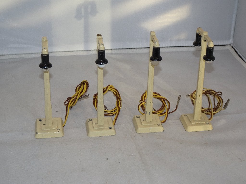 4x Marklin 800 antieke lampen 448/1 - 448/2 (#480), Wisselstroom, Gebruikt, Overige typen, Ophalen of Verzenden