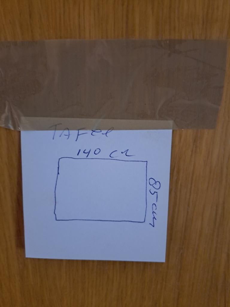 Te koop  licht eiken  tafel, Ophalen, Gebruikt, Overige thema's, Pons of Mal