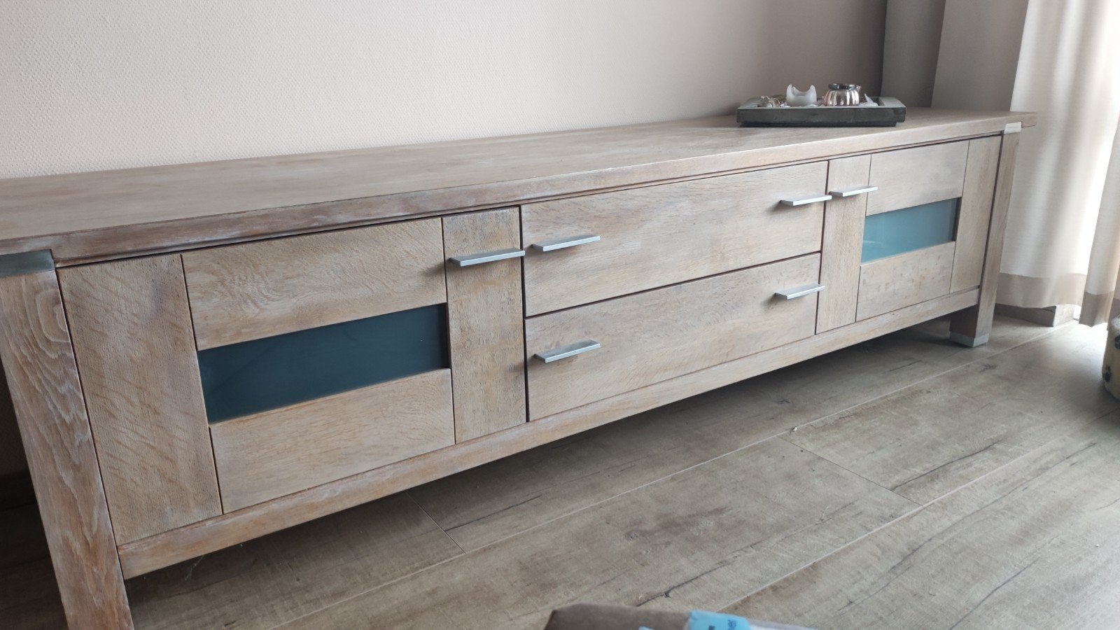 te koop mooi dressoir van beuken, Ophalen, 50 tot 75 cm, 200 cm of meer