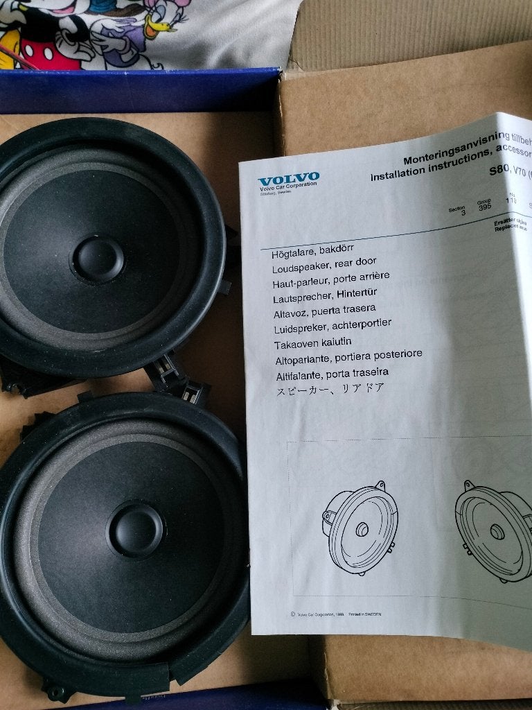 Volvo luidsprekers achterdeur S80 V70 (2 stuks), Auto diversen, Ophalen, Gebruikt