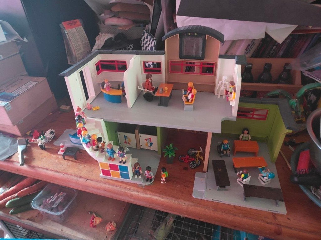 Playmobil school in doos, Complete set, Overige typen, Ophalen of Verzenden, Zo goed als nieuw