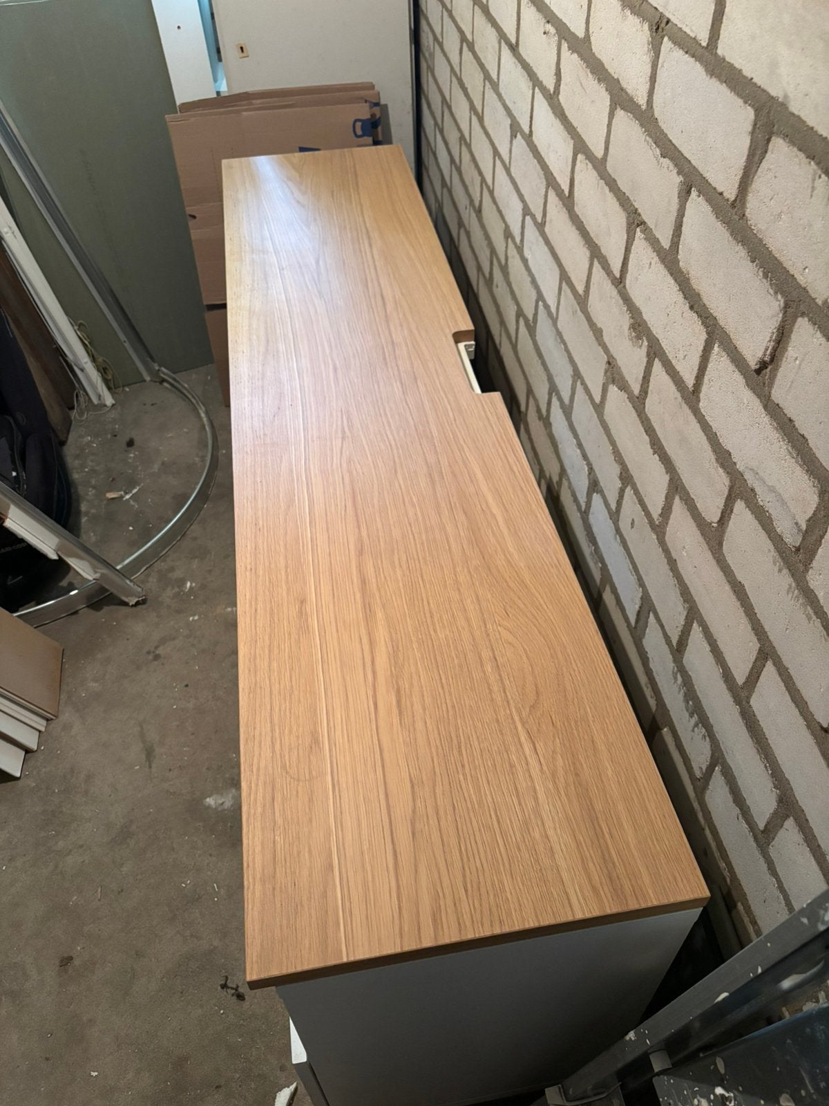 Besta bovenblad 180 x 42 eikenfineer, 150 tot 200 cm, Ophalen of Verzenden, Zo goed als nieuw, Minder dan 100 cm