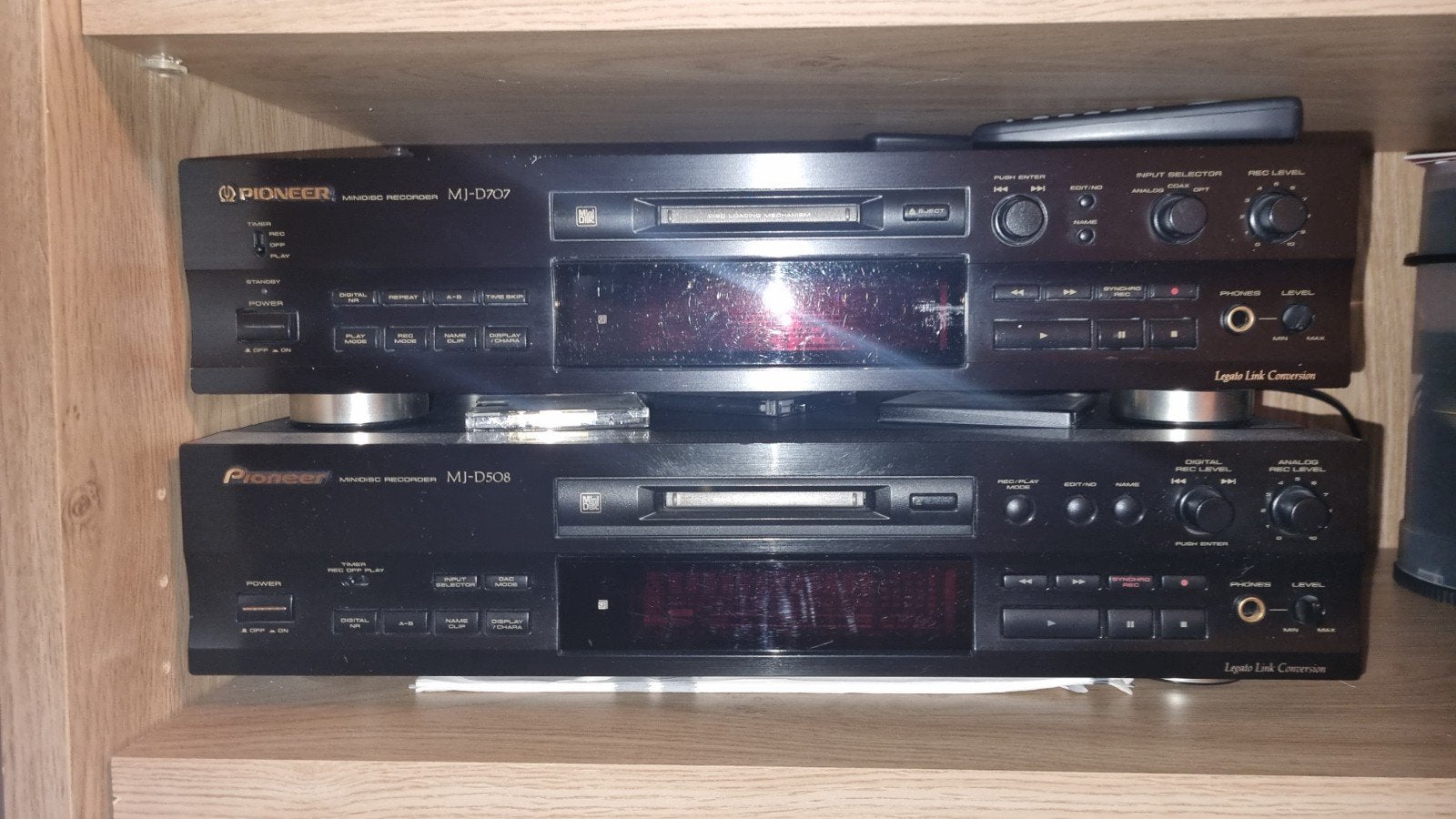 Pioneer MD-decks MJ-D707 en MJ-D508 - Minidisc spelers, Audio, Tv en Foto, Stereo-sets, Gebruikt, Pioneer, Losse componenten, Ophalen of Verzenden