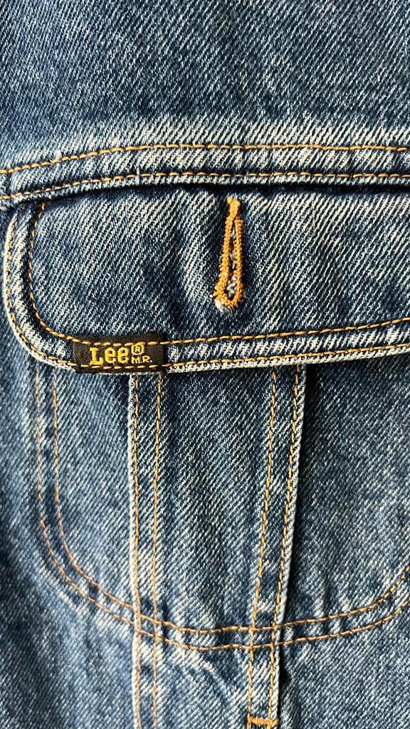 Vintage Lee Denim Biker Gilet - Maat S, Ophalen of Verzenden, Gedragen