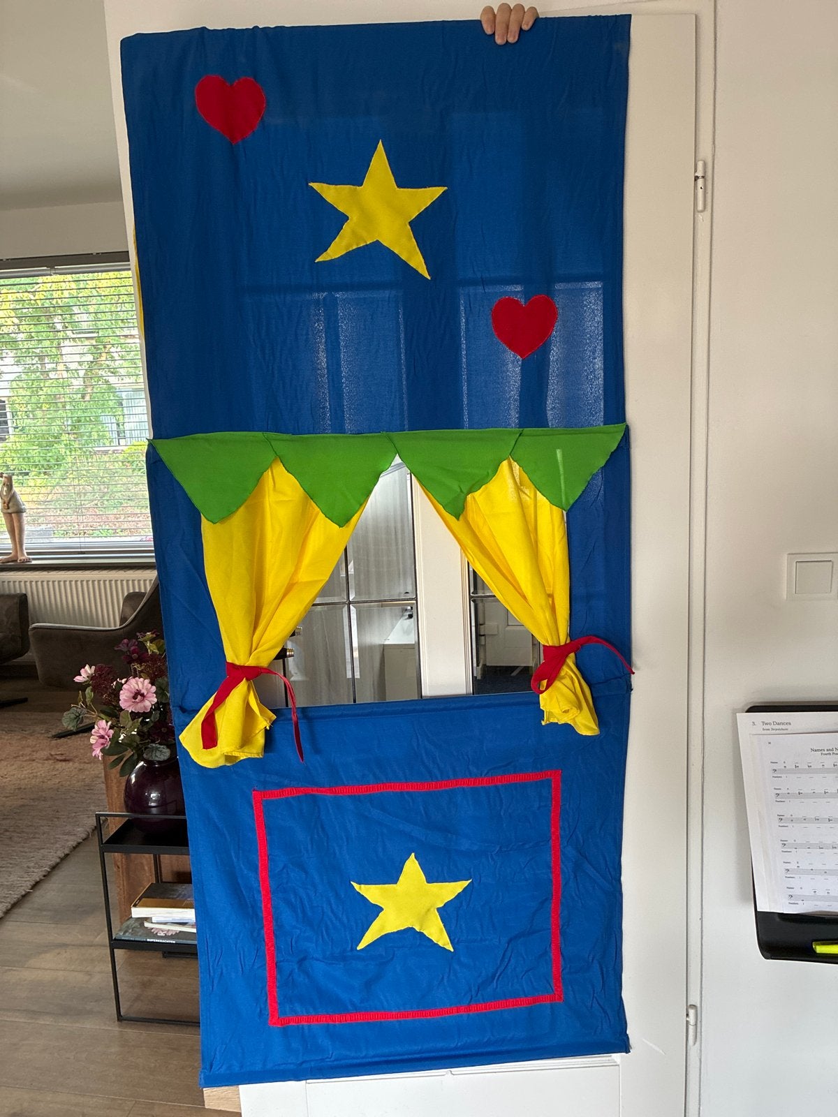 Leuk poppenkast gordijn voor de kinderkamer, Ophalen, Zo goed als nieuw, Jongen of Meisje