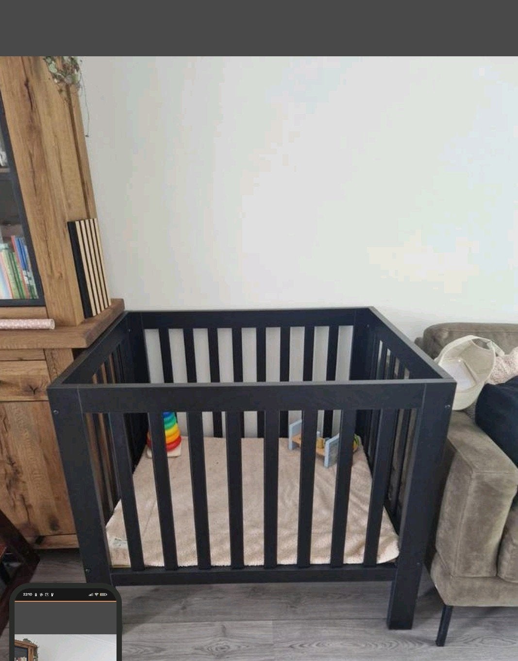 Mooie mat zwarte box, zo goed als nieuw, Kinderen en Baby's, Boxen, Ophalen of Verzenden