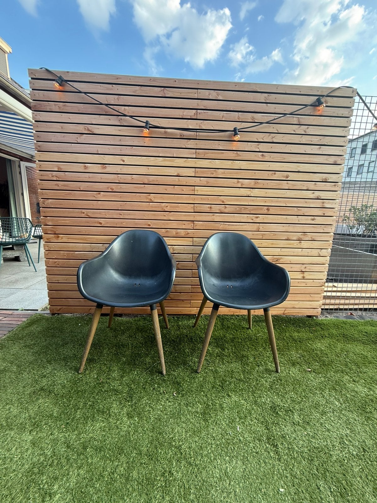 2 tuinstoelen kunststof. Type wakefield van de Karwei., Tuin en Terras, Ophalen, Gebruikt, Kunststof