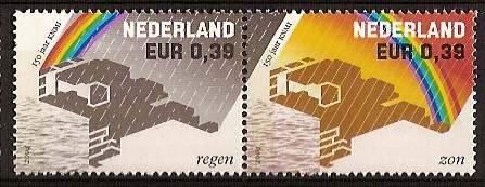 Nederland NVPH nr 2248/9 postfris 150 jaar KNMI 2004, Postzegels en Munten, Ophalen of Verzenden, Na 1940, Postfris