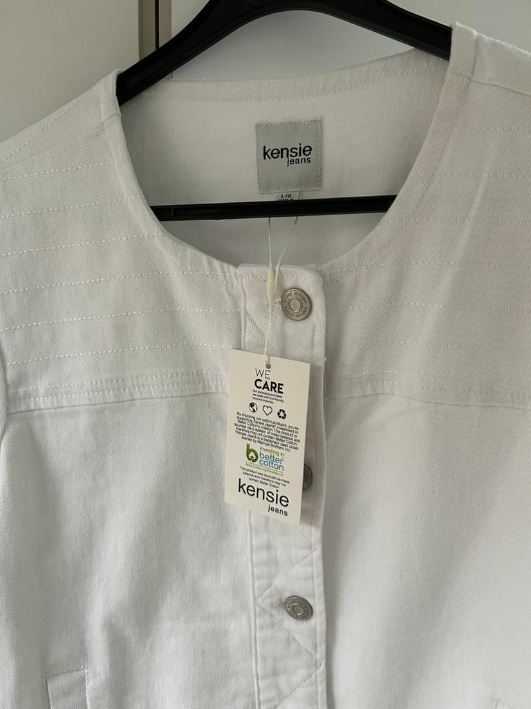 Kort jasje zomer blazer jack jeans 40-42 wit nieuw, Verzenden, Wit, Maat 42/44 (L), Nieuw