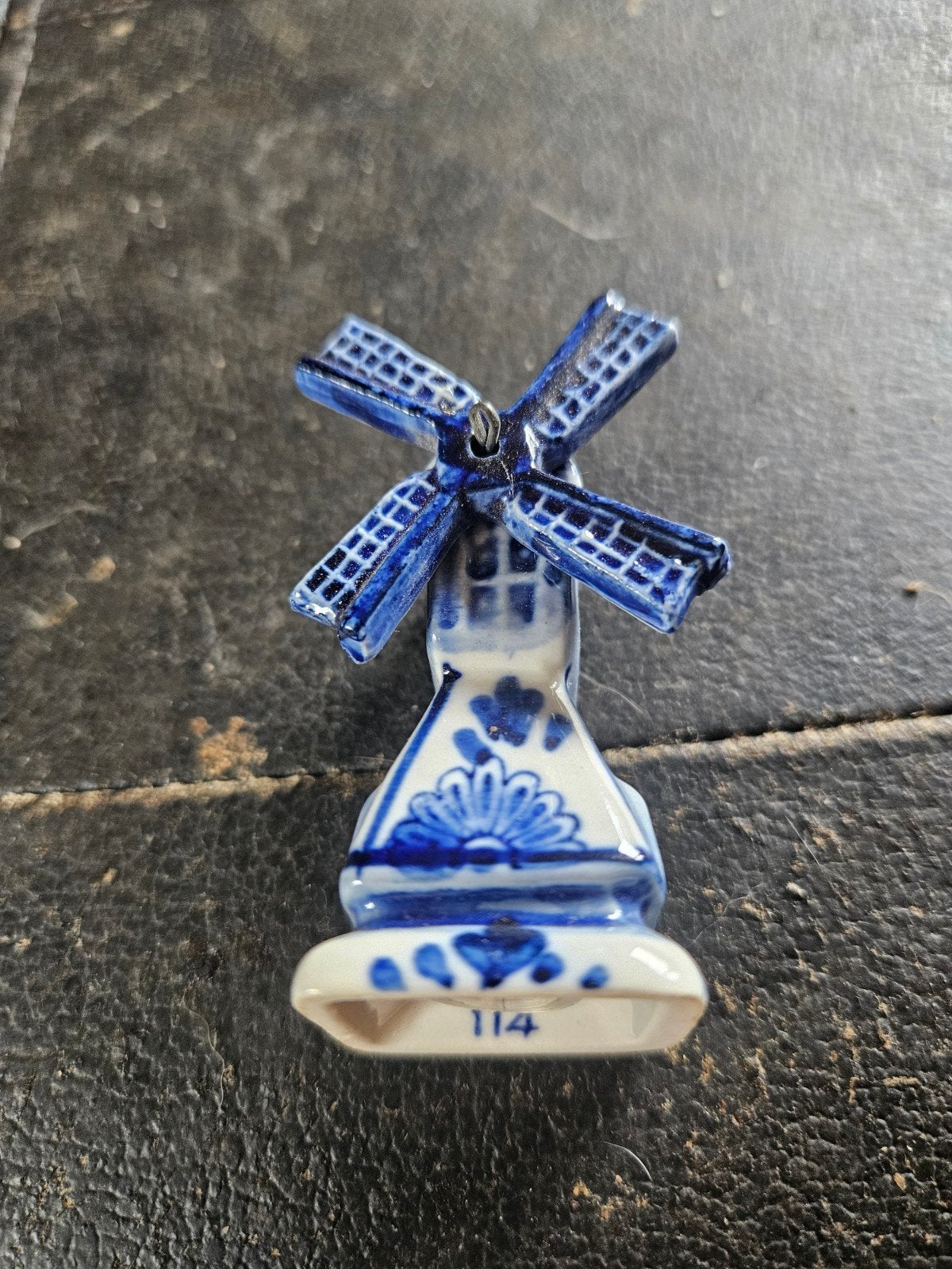 Delfts Blauw Windmolen Zoutvaatje - Vintage Decoratie, Antiek en Kunst, Ophalen of Verzenden