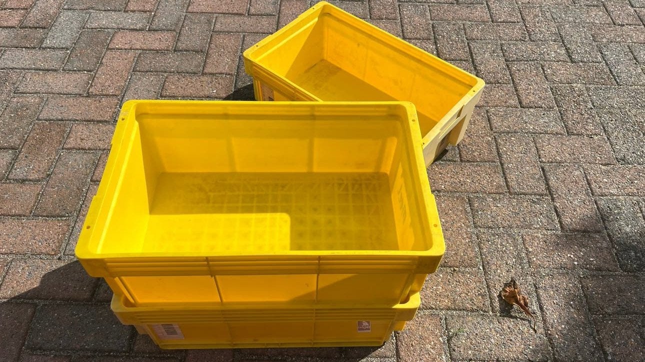 6 stevige kratten, Doe-het-zelf en Verbouw, Ophalen, Minder dan 35 cm, Zo goed als nieuw, Minder dan 40 cm