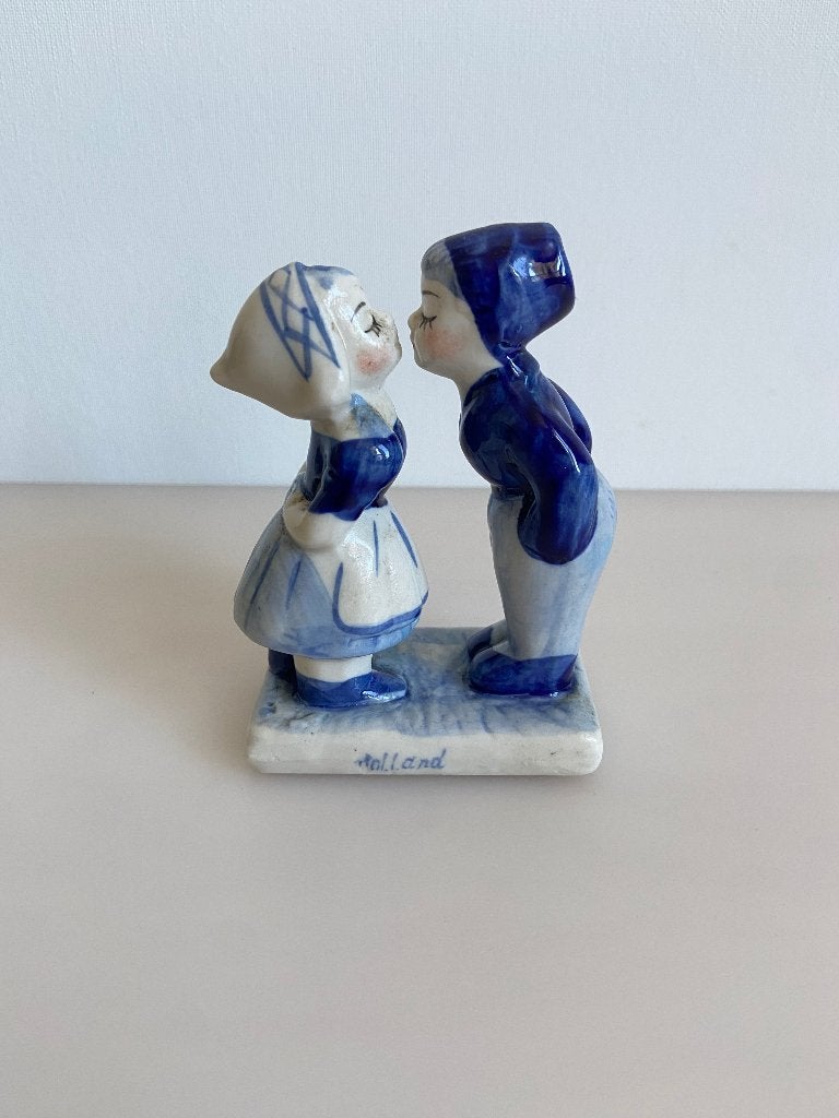 Boer en Boerin delfst blauw holland, Ophalen of Verzenden, Zo goed als nieuw, Mens