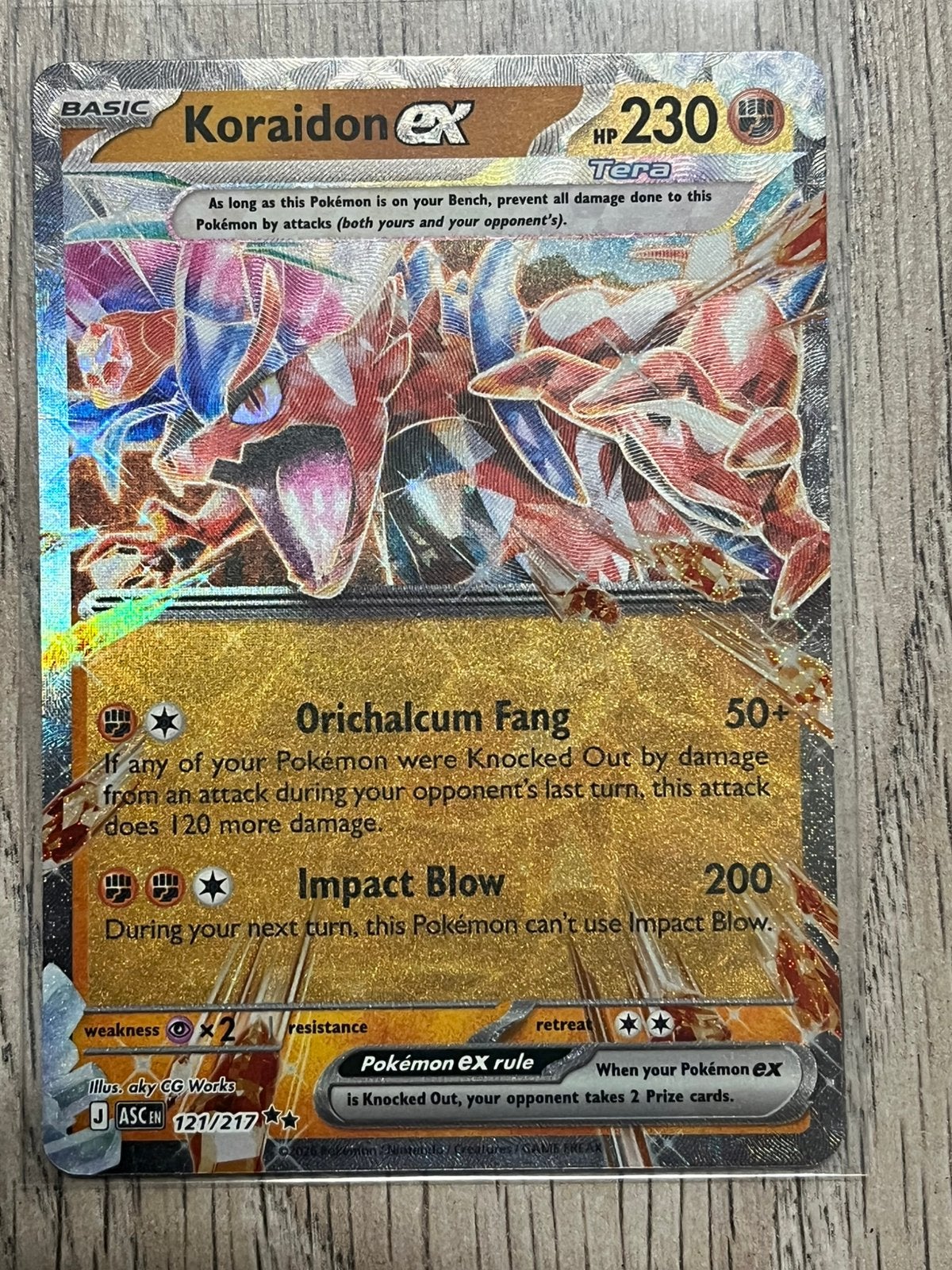 Koraidon EX (ASC 121/217) Ascended heroes set, Ophalen, Zo goed als nieuw