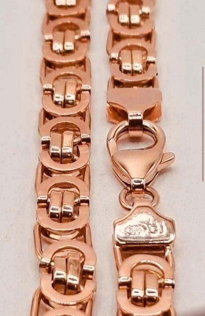 gouden platte koningsketting 14kt, Sieraden, Tassen en Uiterlijk, Kettingen, Www.bredajuwelier.nl, Nieuw, Ophalen of Verzenden