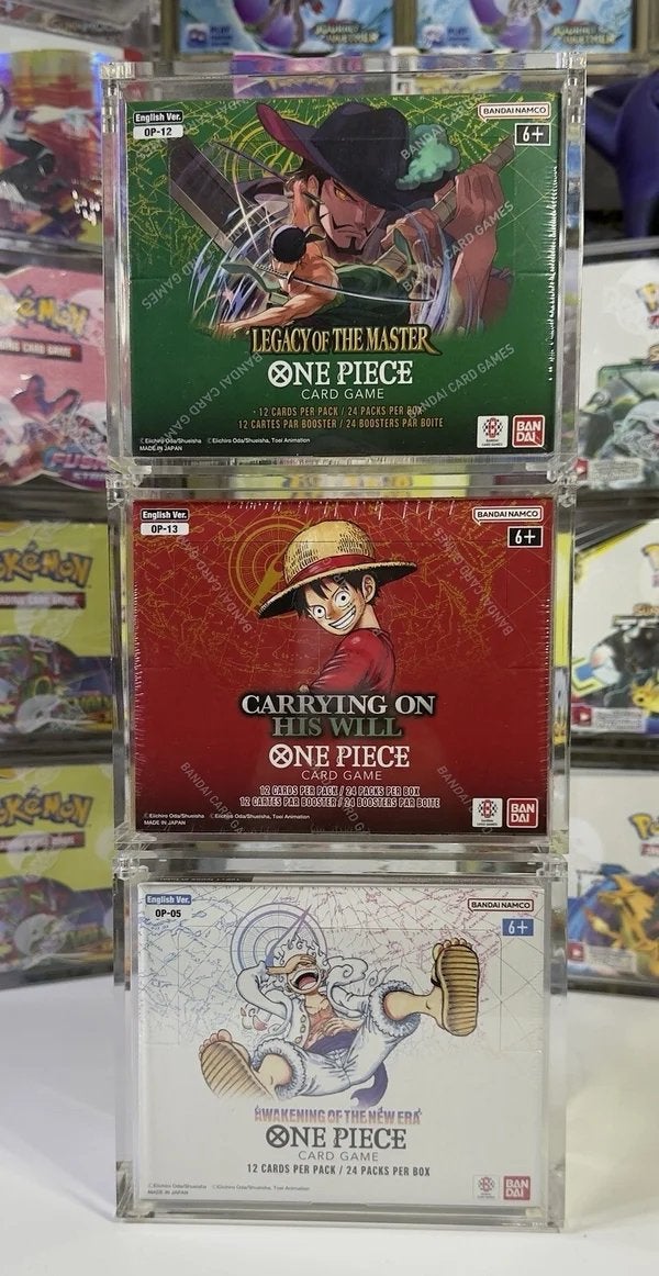 One Piece Booster Box Acrylic acryl Case Magnetic UV resist