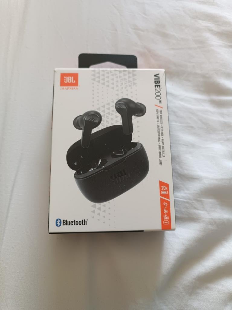 JBL VIBE200TWS Airpods, Zwart, In gehoorgang (in-ear), Bluetooth, Nieuw