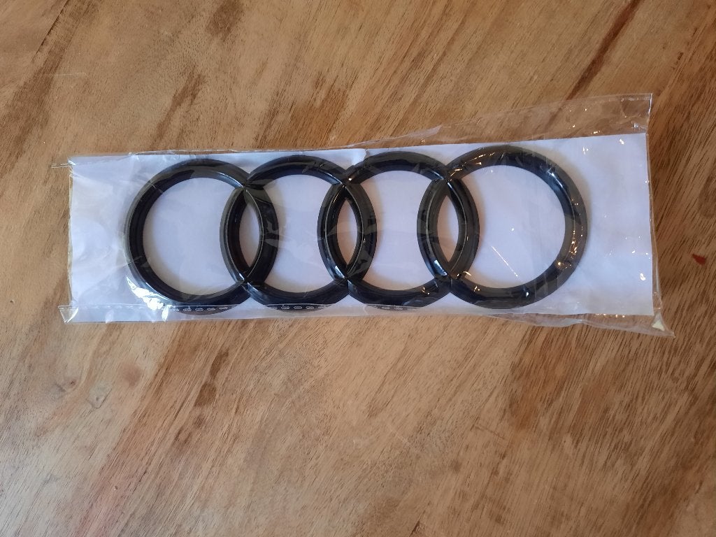 Zwart Audi Embleem / Logo (Hoogglans Zwart) – Uniek!, Auto-onderdelen, Gebruikt, Achterklep, Voor, Audi