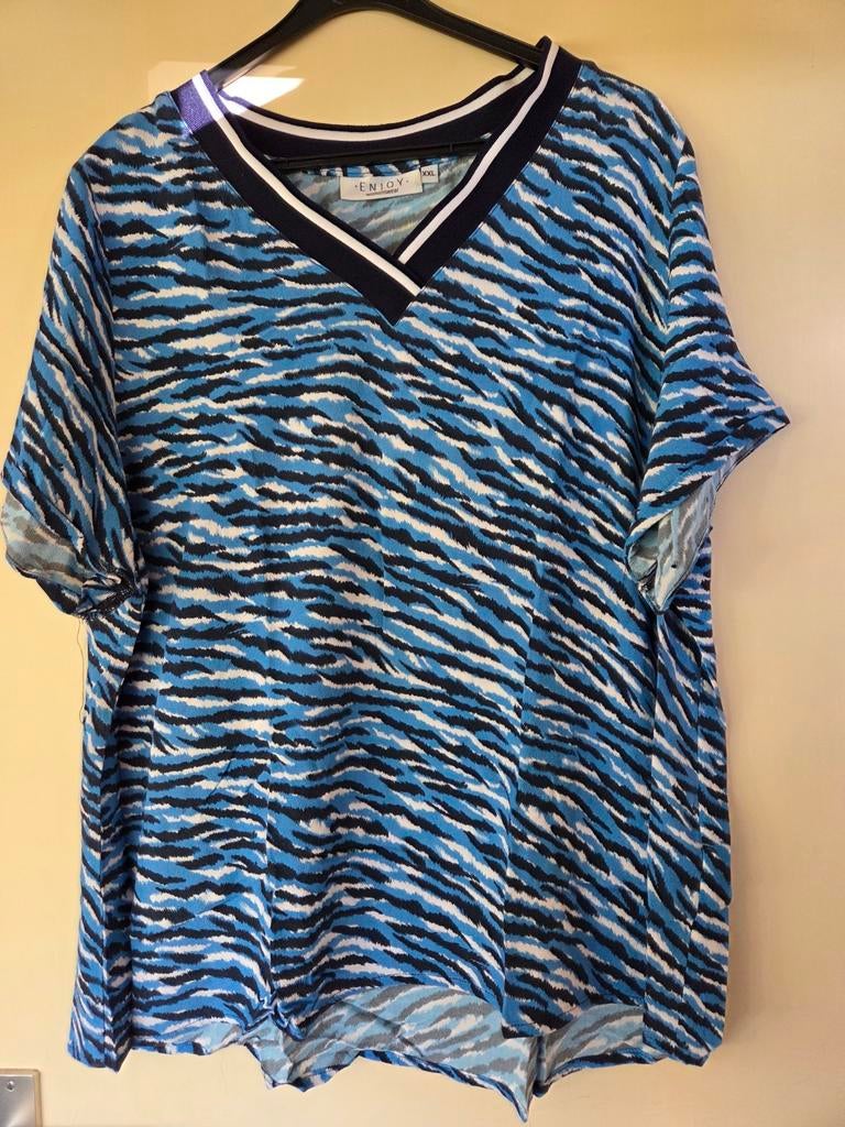 Shirt van ENJOY. Maat XXL., Ophalen of Verzenden, Zo goed als nieuw, Blauw, Shirt of Top