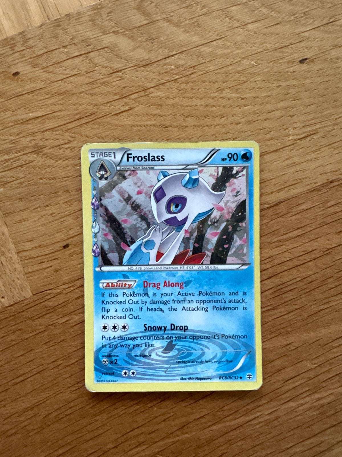 Pokémon Froslass Kaart - RC8/RC32, Verzenden, Zo goed als nieuw, Losse kaart