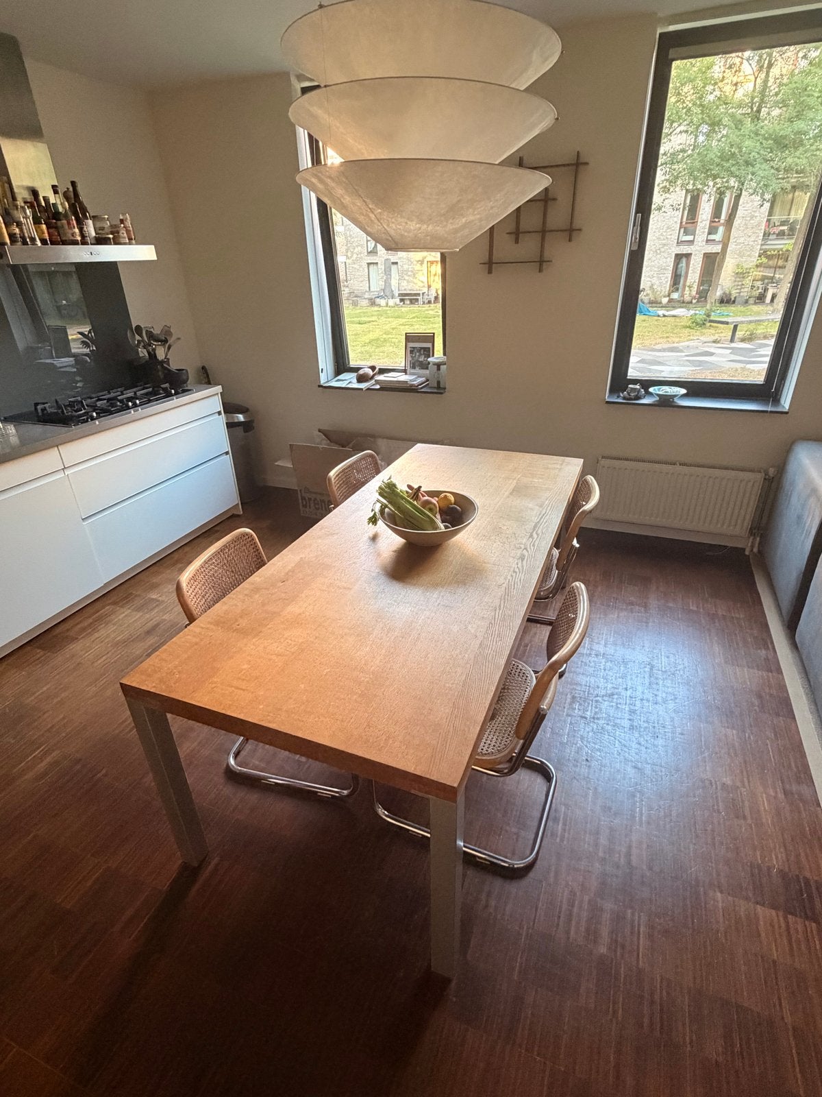 Arco Essenza design eettafel (210x90) – Massief eikenhout, Huis en Inrichting, Tafels | Eettafels, Ophalen, Gebruikt, Eikenhout