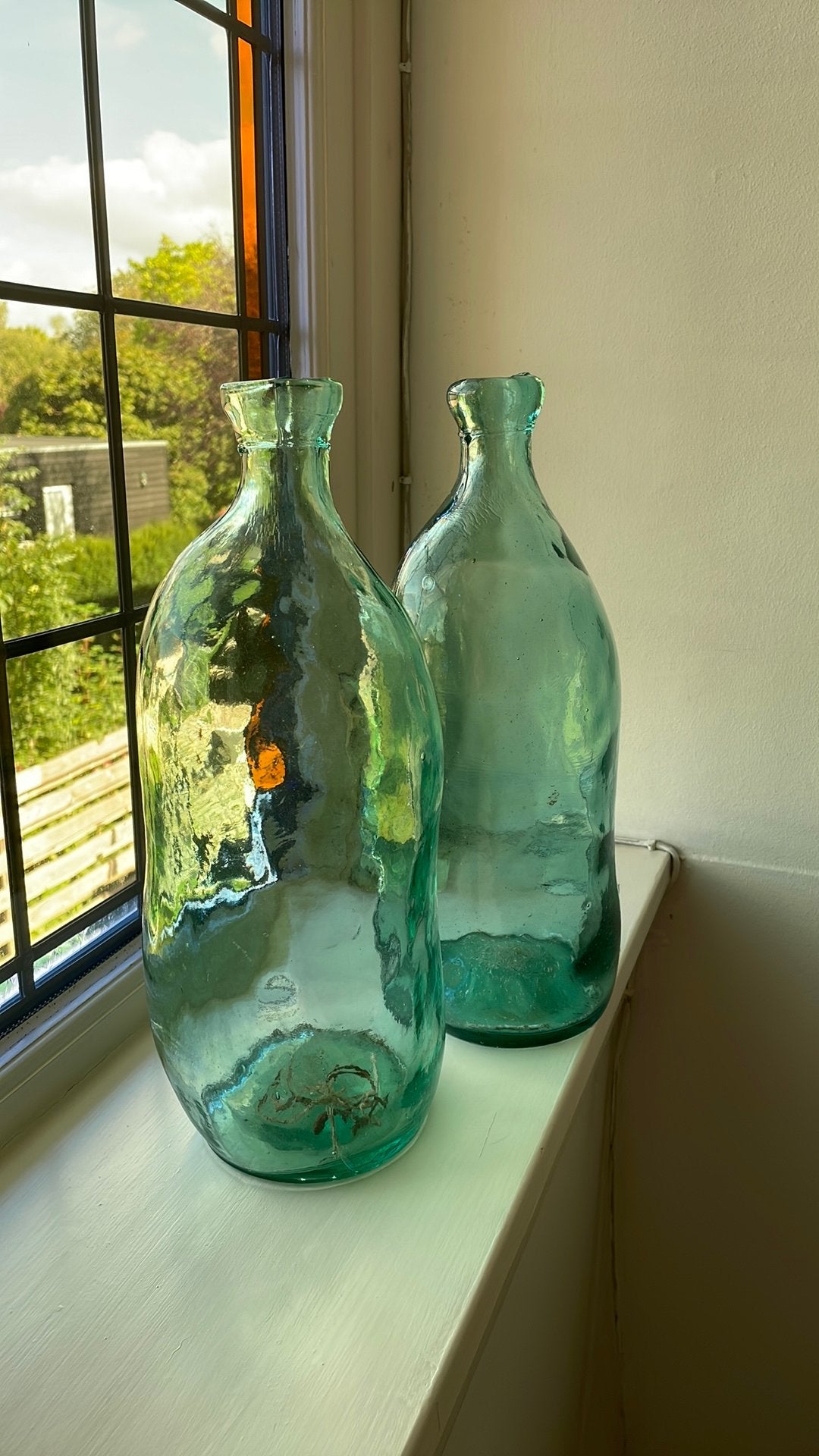 2 groene vazen, Ophalen
