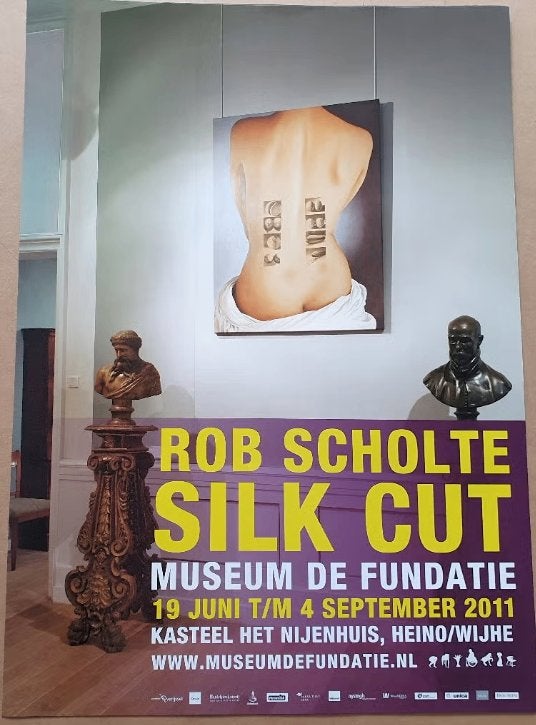 Rob Scholte Silk Cut Museum De Fundatie Poster, Rechthoekig Staand, Verzenden, Zo goed als nieuw, A1 t/m A3