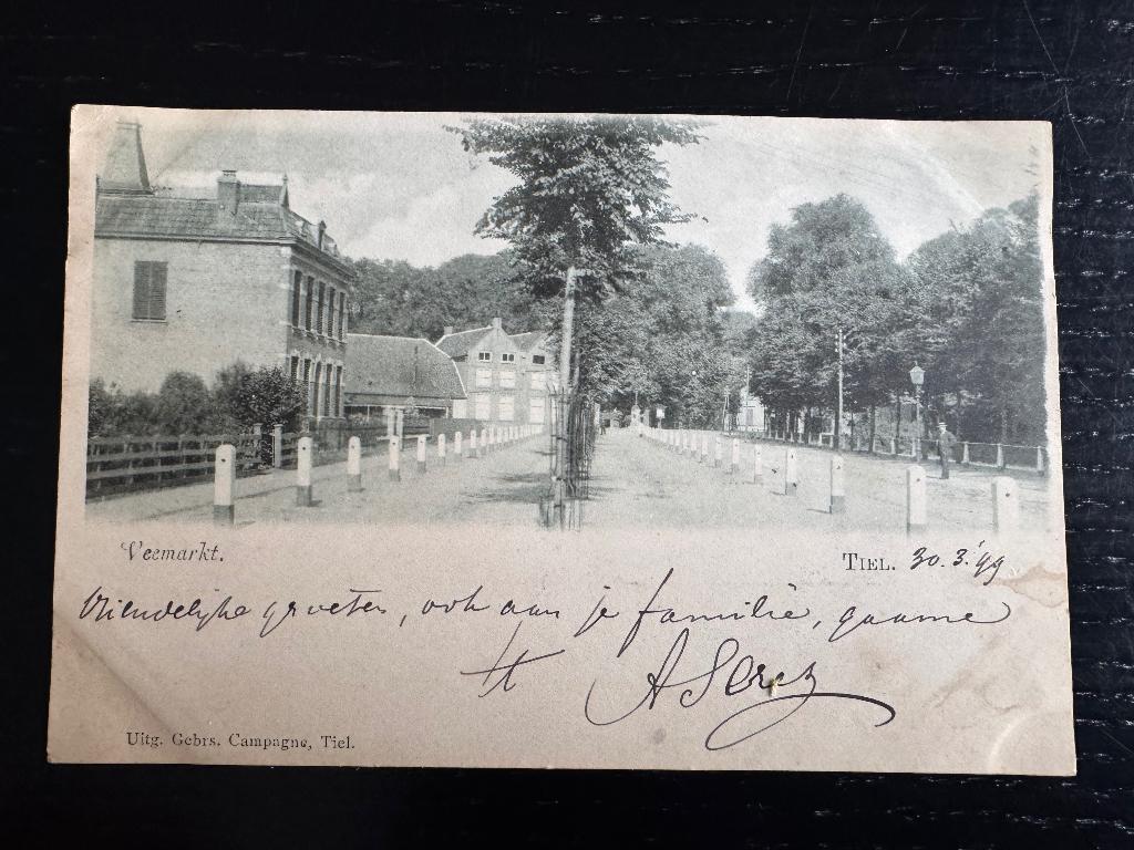 Tiel Veemarkt 1899, Verzamelen, Ansichtkaarten | Nederland, Verzenden, Voor 1920, Gelopen, Gelderland