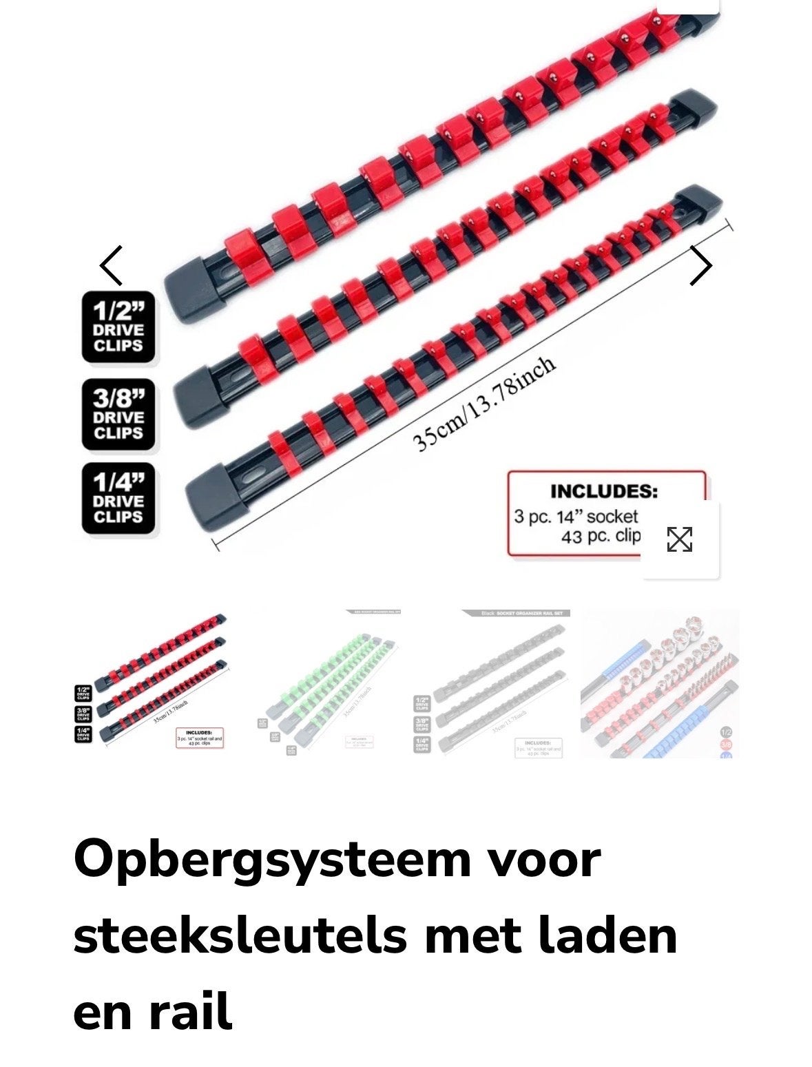 Steeksleutel Opbergsysteem met Lades en Rail, Ophalen of Verzenden, Nieuw, Gereedschapsopslag, Overige merken