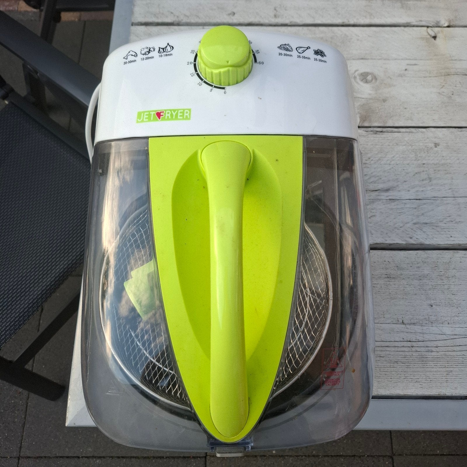Jet Fryer heteluchtfriteuse - Zo goed als nieuw, 2 tot 3 liter, Ophalen of Verzenden, Zo goed als nieuw, Uitneembare binnenpan